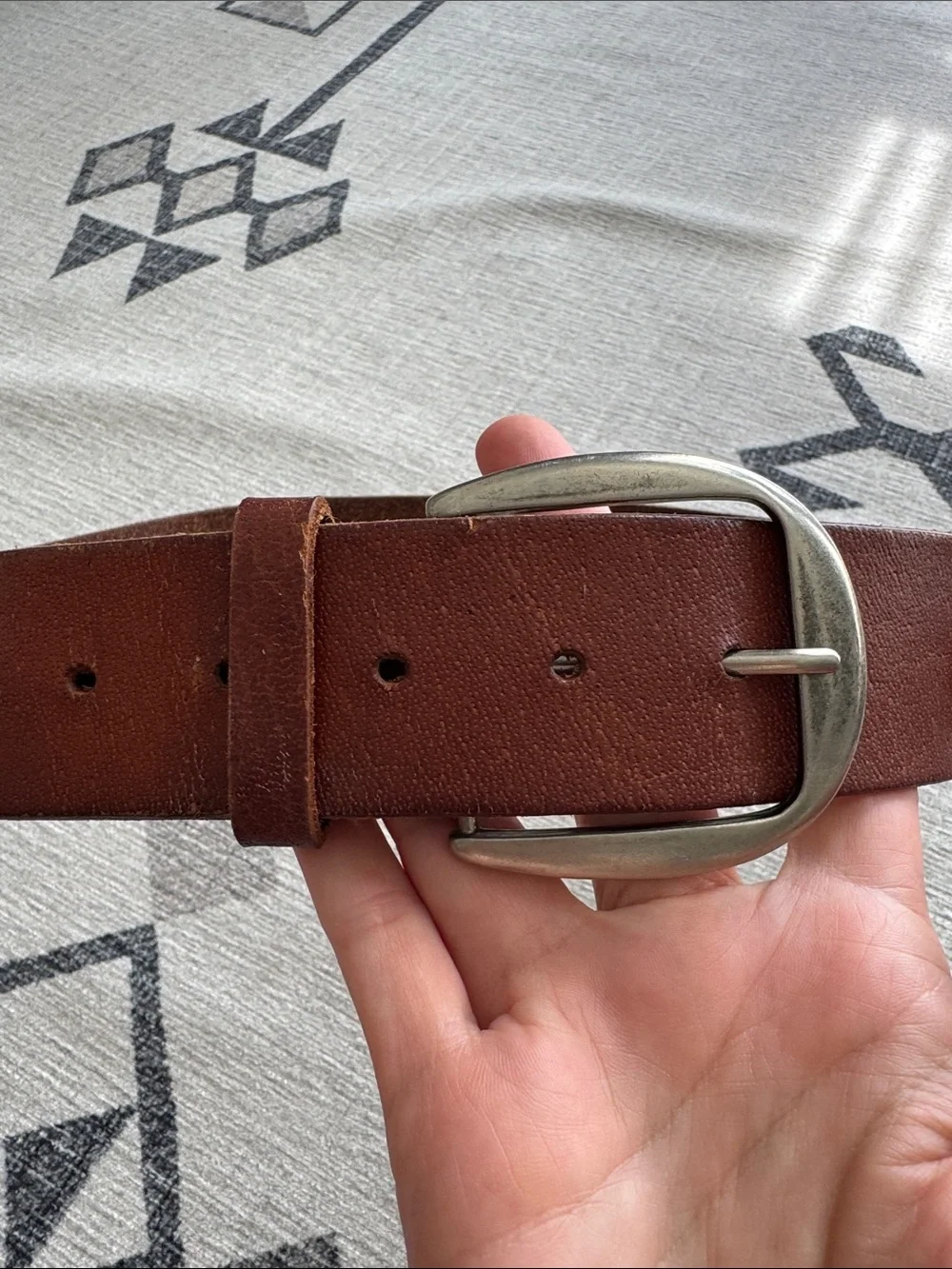 Hollister Brown Leather Floral Rhinestone Wide Belt Boho Y2K Western 40”